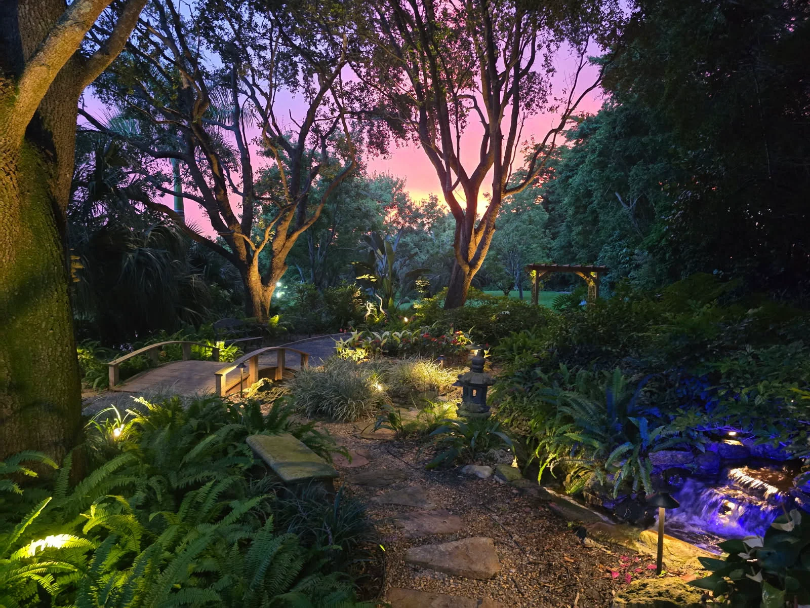 Lighted nature path
